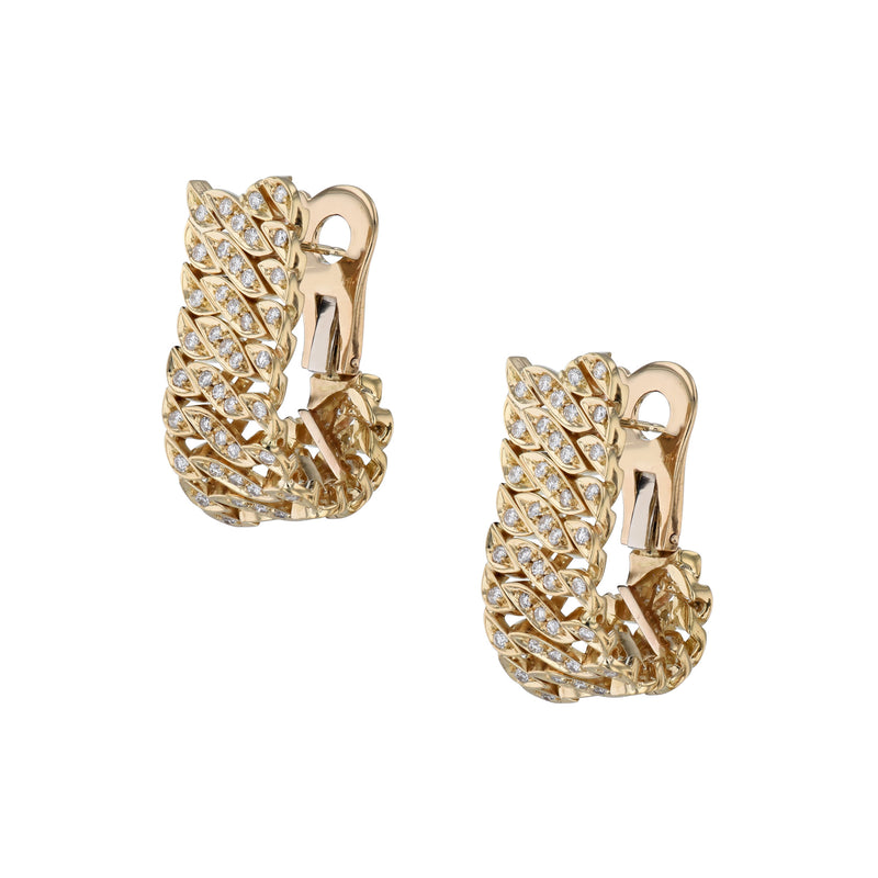 Yellow Gold and Diamond Estate Earrings Earrings Estate & Vintage