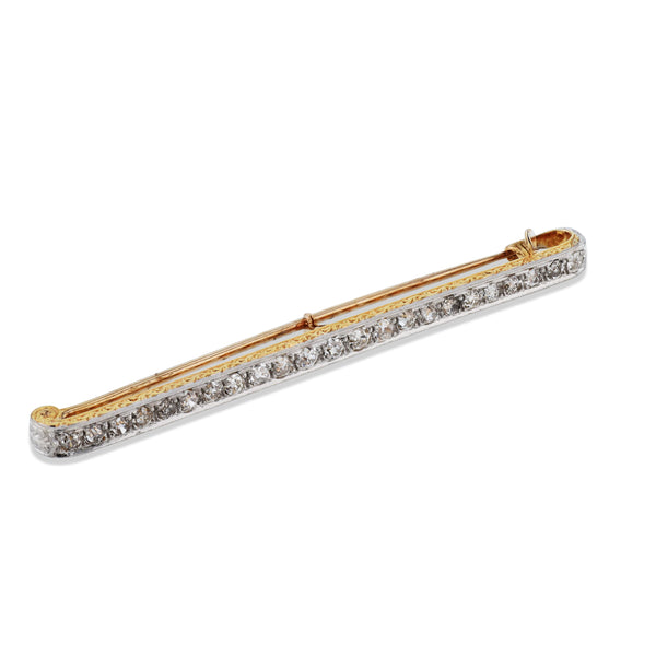 Early Art Deco Diamond Box Estate Pin Brooches Estate & Vintage