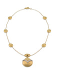 Diamond Yellow Gold 7 Station Estate Necklace Necklaces Estate & Vintage