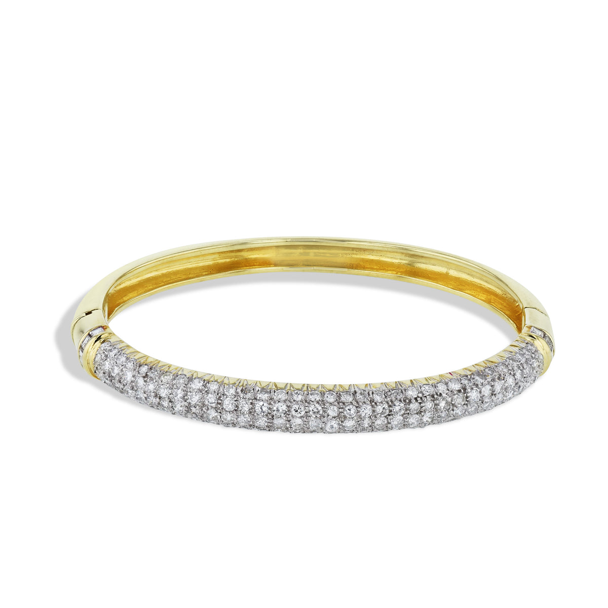 Yellow Gold Diamond Estate Hinge Bracelet Bracelets Estate & Vintage