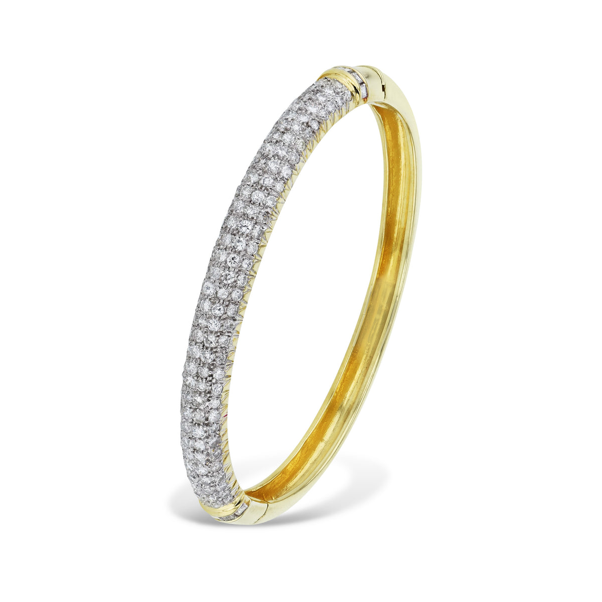 Yellow Gold Diamond Estate Hinge Bracelet - Alternate View 1