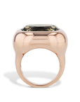 Green Quartz 18K Rose Gold Bezel Set Ring Rings Curated by H