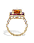 Yellow Sapphire Ruby Diamond 18K Yellow Gold Ring Rings Curated by H