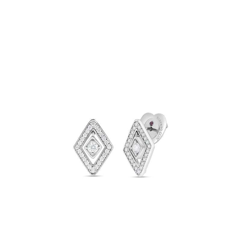 18kt White Gold Diamante Diamond Stud Earrings Earrings Roberto Coin