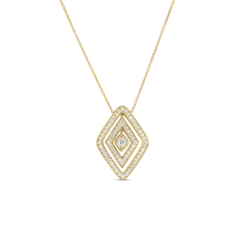 18kt. Yellow Gold Diamante Large Diamond Pendant Necklace Necklaces Roberto Coin