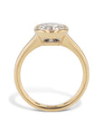 Round Bezel Diamond Yellow Gold Engagement Ring Rings H&H Jewels