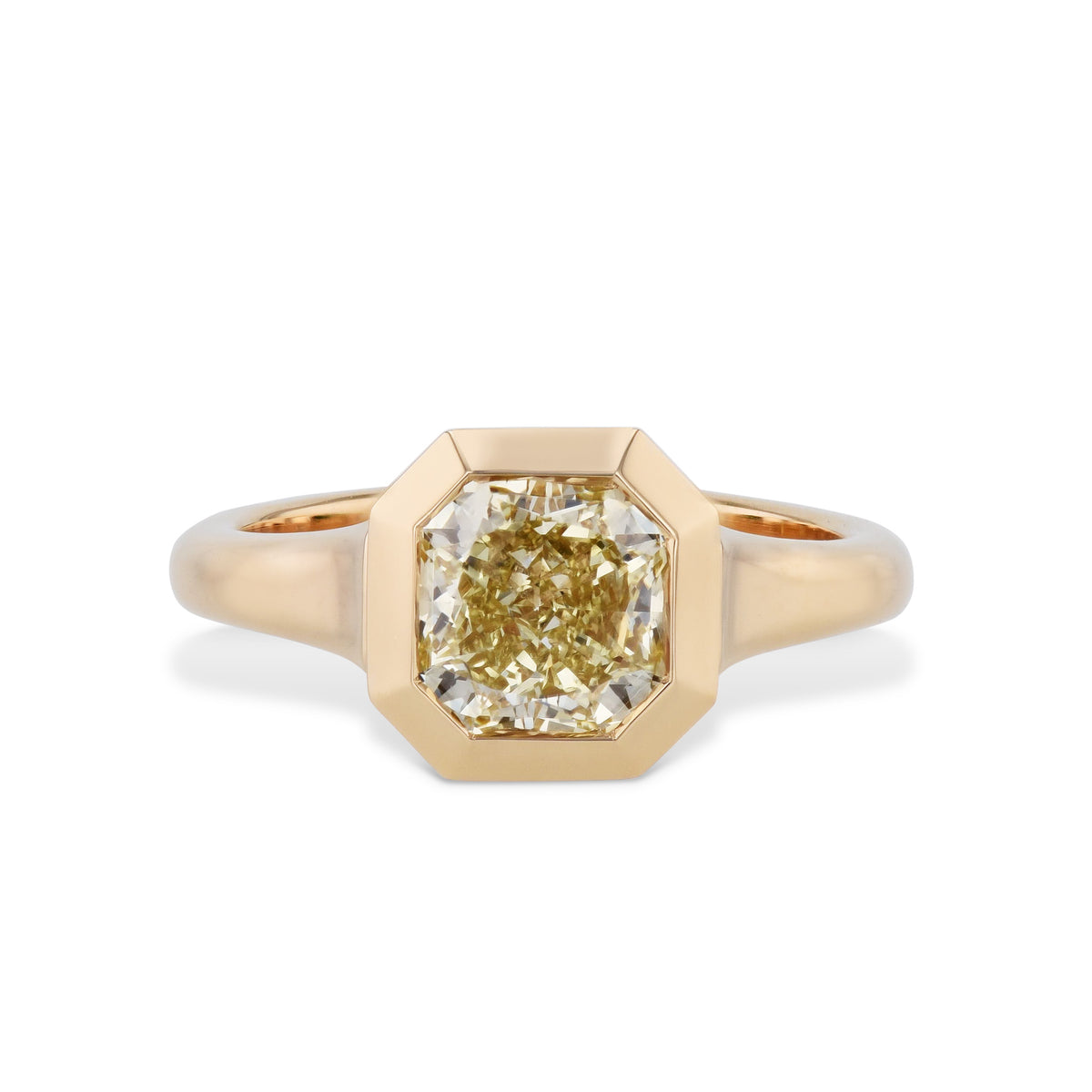 Fancy Light Yellow Diamond Engagement Ring Rings H&H Jewels