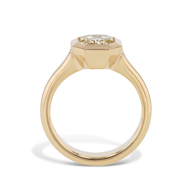 Fancy Light Yellow Diamond Engagement Ring Rings H&H Jewels