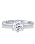 1.02 Carat Round Diamond Platinum Engagement Ring Rings H&H Jewels