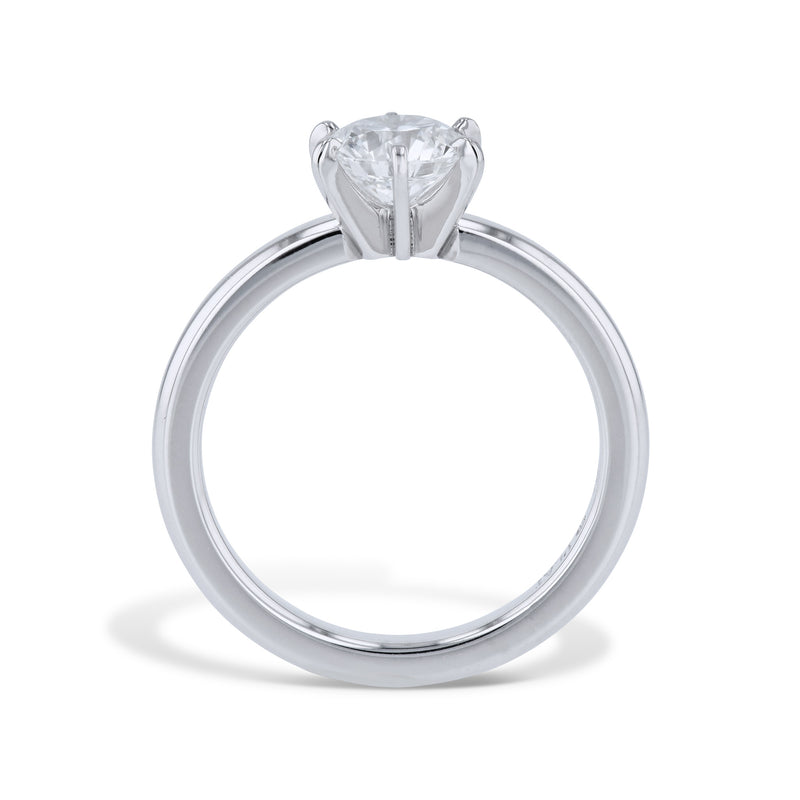 1.02 Carat Round Diamond Platinum Engagement Ring Rings H&H Jewels