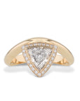 Trillion Diamond Rose Gold Engagement Ring Rings H&H Jewels
