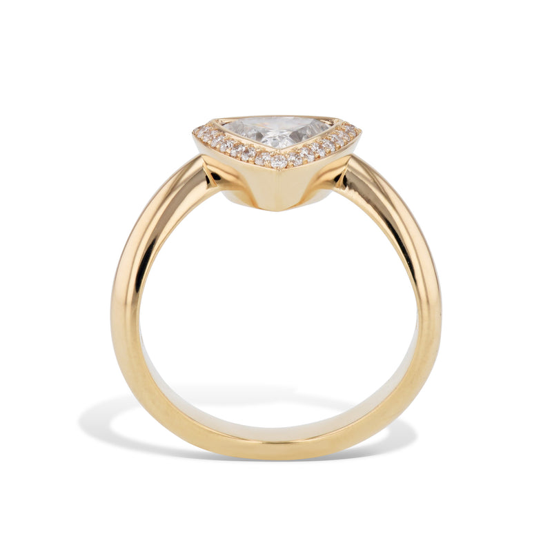 Trillion Diamond Rose Gold Engagement Ring Rings H&H Jewels