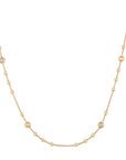 Yellow Gold Diamond Station Necklace Necklaces Curated by H