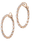 5.74ct Diamond Rose Gold Hoop Earrings Earrings Curated by H