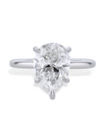 3.13ct Pear Shape Diamond Platinum Engagement Ring Rings H&H Jewels