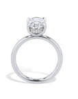 3.01ct Oval Shape Diamond Platinum Engagement Ring Rings H&H Jewels