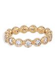 Yellow Gold Round Diamond Eternity Band Ring Rings H&H Jewels