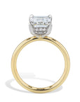 Emerald Cut Diamond Platinum Yellow Gold Engagement Ring Rings H&H Jewels