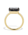 Emerald Cut Diamond Black Ruthenium Engagement Ring Rings H&H Jewels