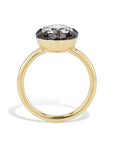 Round Brilliant Cut Diamond Black Ruthenium Engagement Ring Rings H&H Jewels