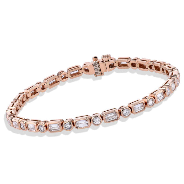 Diamond Rose Gold Tennis Bracelet Bracelets H&H Jewels