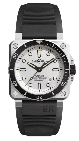 Bell &amp; Ross BR03-92 Diver White 42mm Automatic Watch Watches Bell &amp; Ross