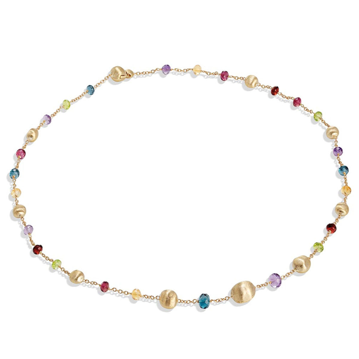 18kt Yellow Gold Gemstone Africa Collection Station Necklace Necklaces Marco Bicego