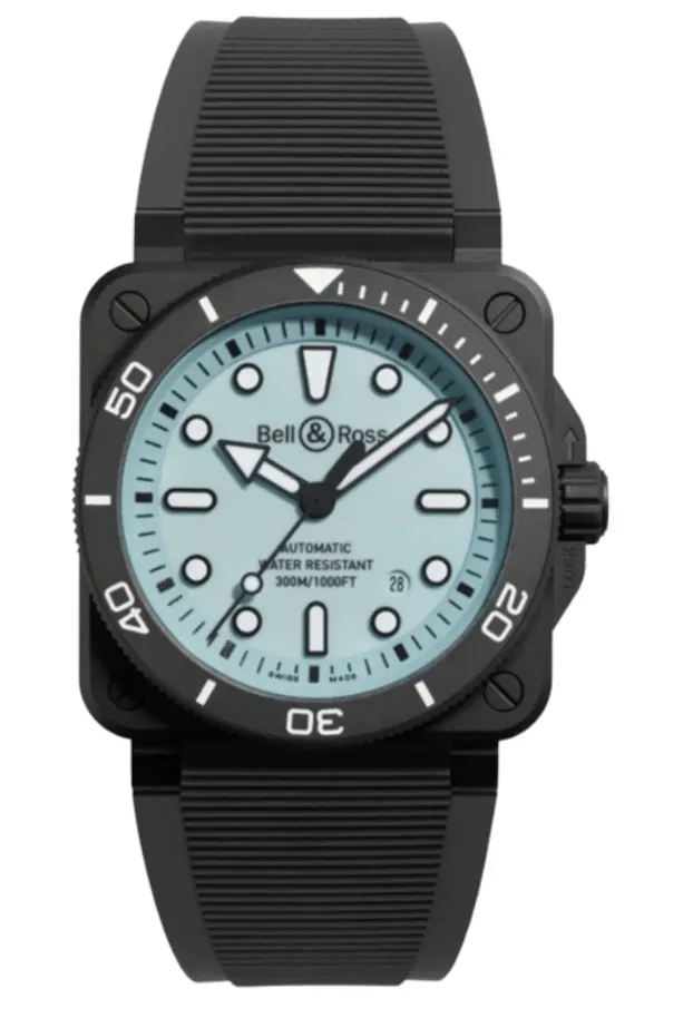 Bell & Ross BR03A Pale Blue Ceramic Full Lum 42mm Automatic Watch Watches Bell & Ross
