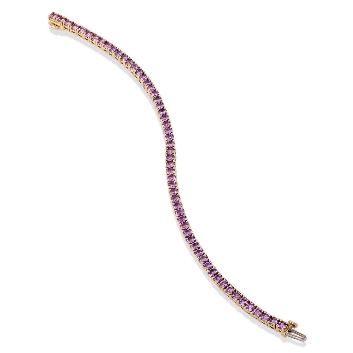 18kt. Yellow Gold Sapphire Tennis Bracelet - Alternate View 1