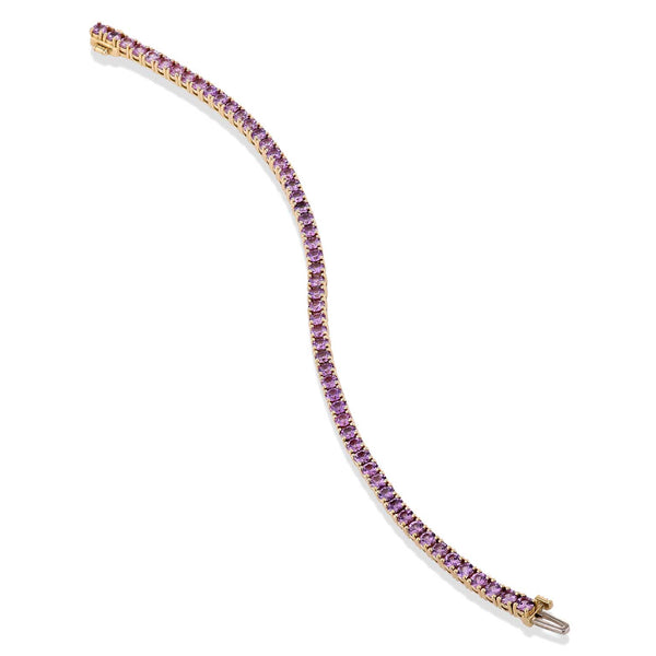 18kt. Yellow Gold Sapphire Tennis Bracelet Bracelets H&H Jewels