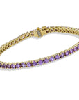 18kt. Yellow Gold Sapphire Tennis Bracelet Bracelets H&H Jewels
