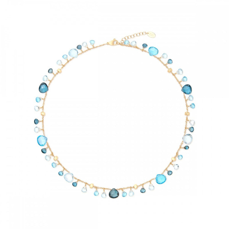 18K Yellow Gold Blue Topaz Paradise Collection Necklace Necklaces Marco Bicego