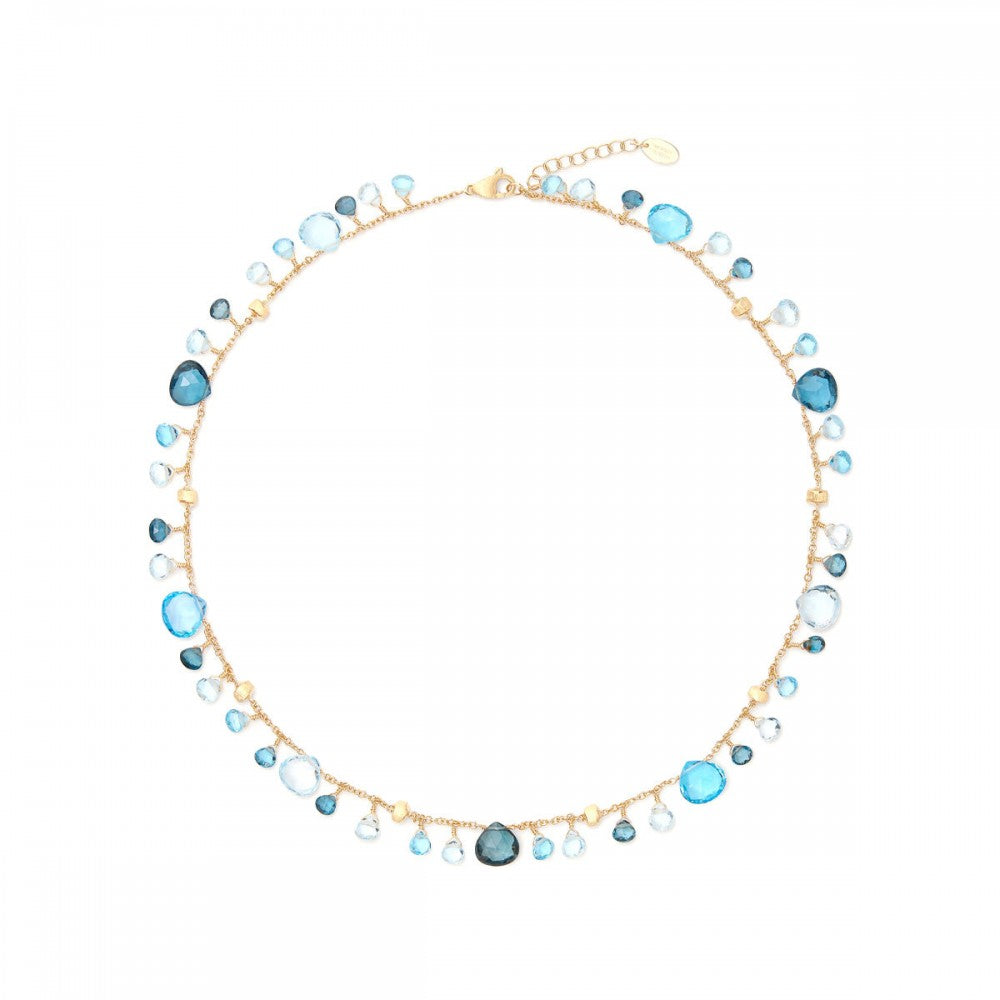 18K Yellow Gold Blue Topaz Paradise Collection Necklace Necklaces Marco Bicego