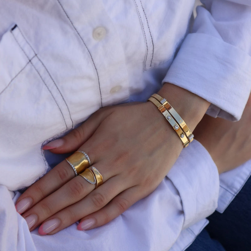 18kt Yellow Gold Diamond Masai Collection Bangle Bracelets Marco Bicego