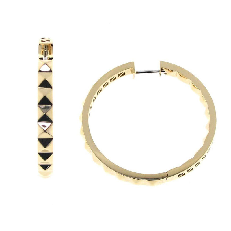 18Kt Yellow Gold Obelisco Hoop Earrings Earrings Roberto Coin