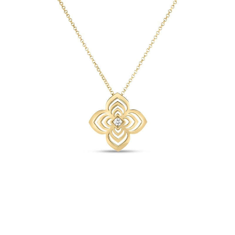 18kt Yellow Gold Large Palazzo Ducale Pendant Necklace Necklaces Roberto Coin