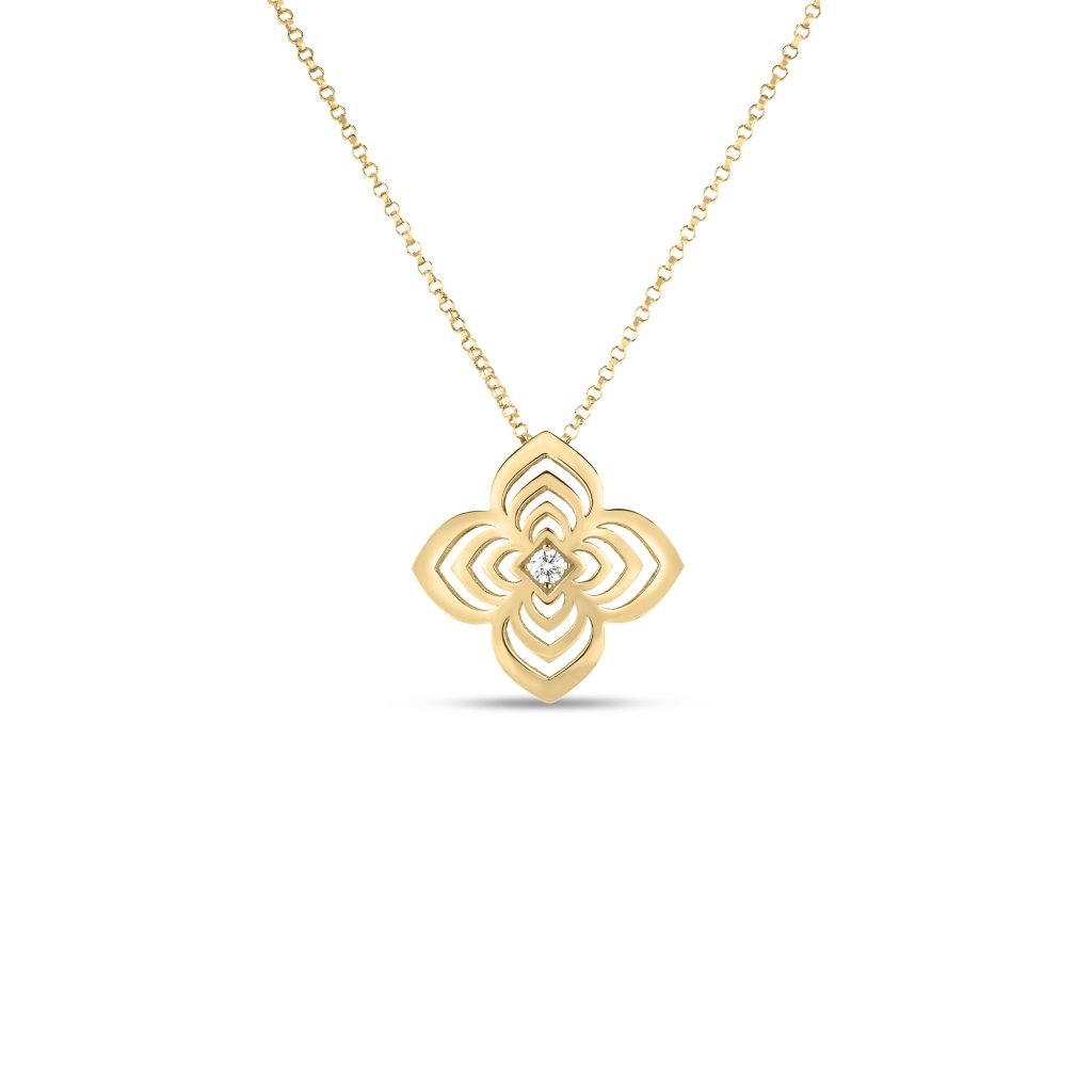 18kt Yellow Gold Large Palazzo Ducale Pendant Necklace Necklaces Roberto Coin