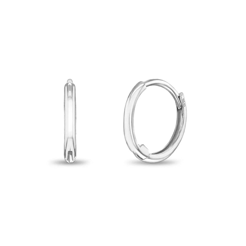 14K White Gold Tiny Hoop Baby / Toddler / Kids Earrings Earrings Curated by H