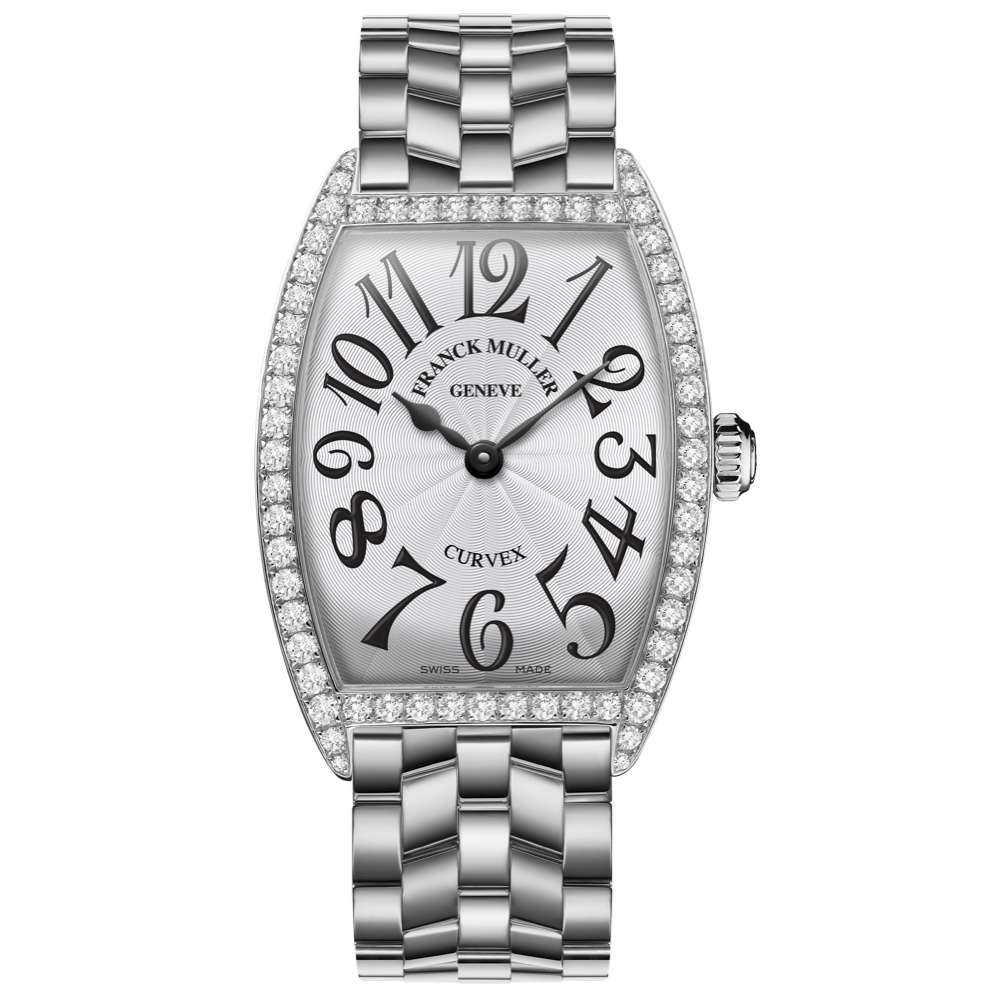 Franck Muller Cintrée Curvex Stainless Steel Diamond Quartz Watch - 7502QZDPACBACE Franck Muller