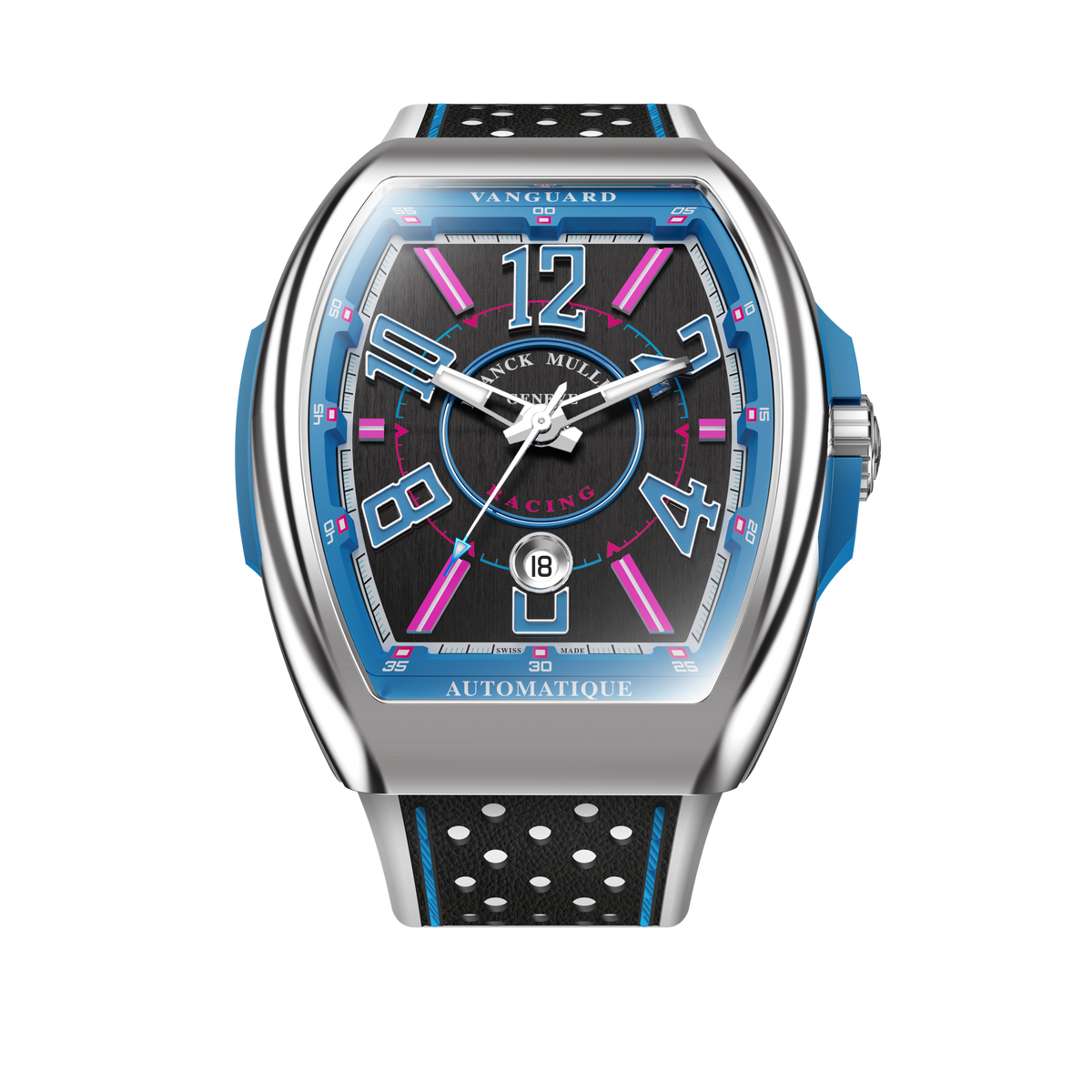 Franck Muller Vanguard Racing Miami Stainless Steel Black Automatic Watch - V45SCRCGMIAMLTDBLACB Watches Franck Muller