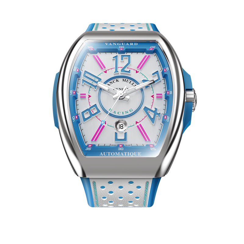 Franck Muller Vanguard Racing Miami Stainless Steel Blue Automatic Watch - V45SCRCGMIAMLTDBLACW Watches Franck Muller
