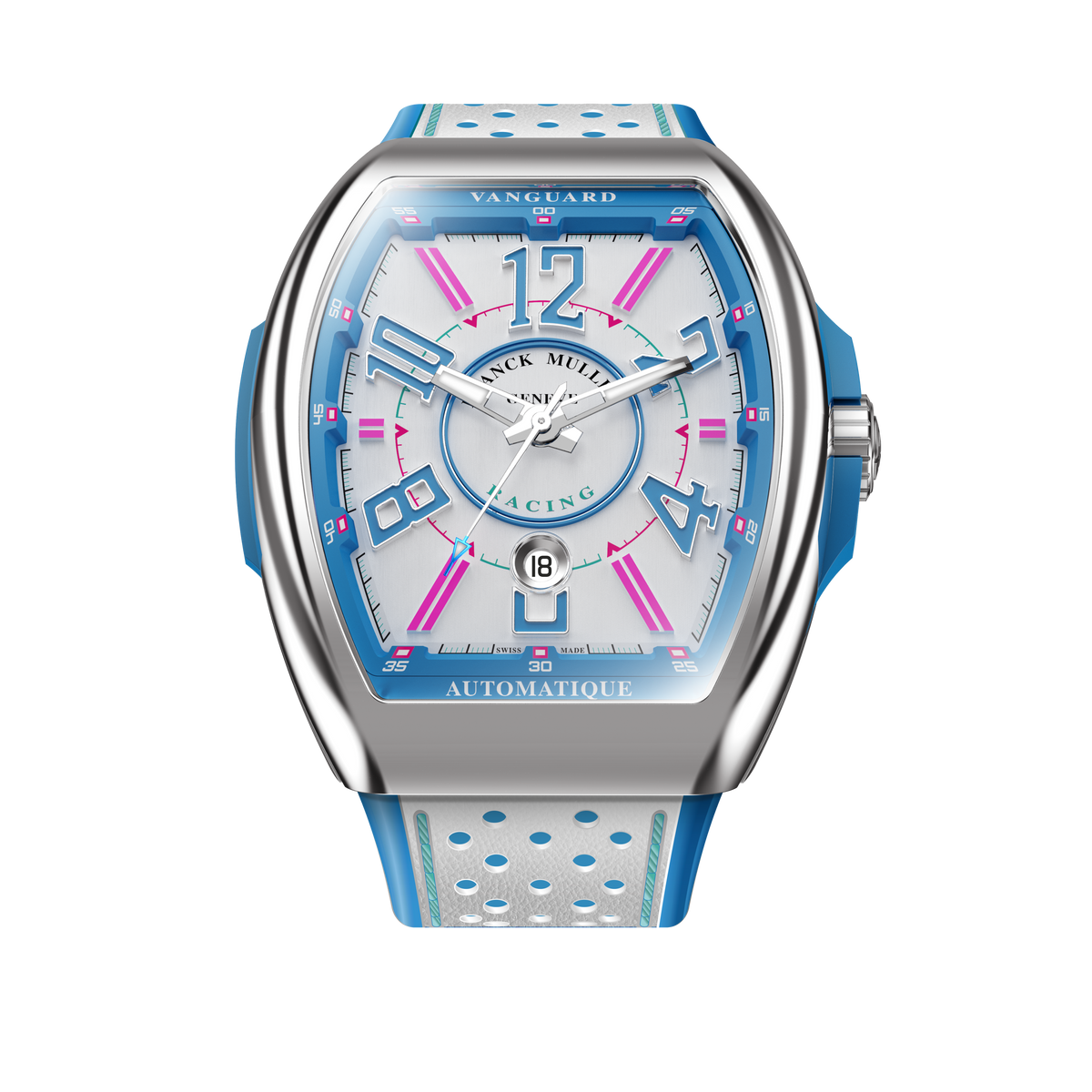 Franck Muller Vanguard Racing Miami Stainless Steel Blue Automatic Watch - V45SCRCGMIAMLTDBLACW Watches Franck Muller