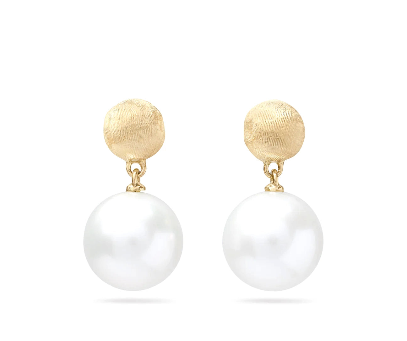 18K Yellow Gold Small Pearl Drop Earrings Earrings Marco Bicego