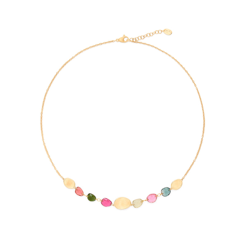 18kt Yellow Gold Tourmaline Diamond Lunaria Collection Necklace Necklaces Marco Bicego