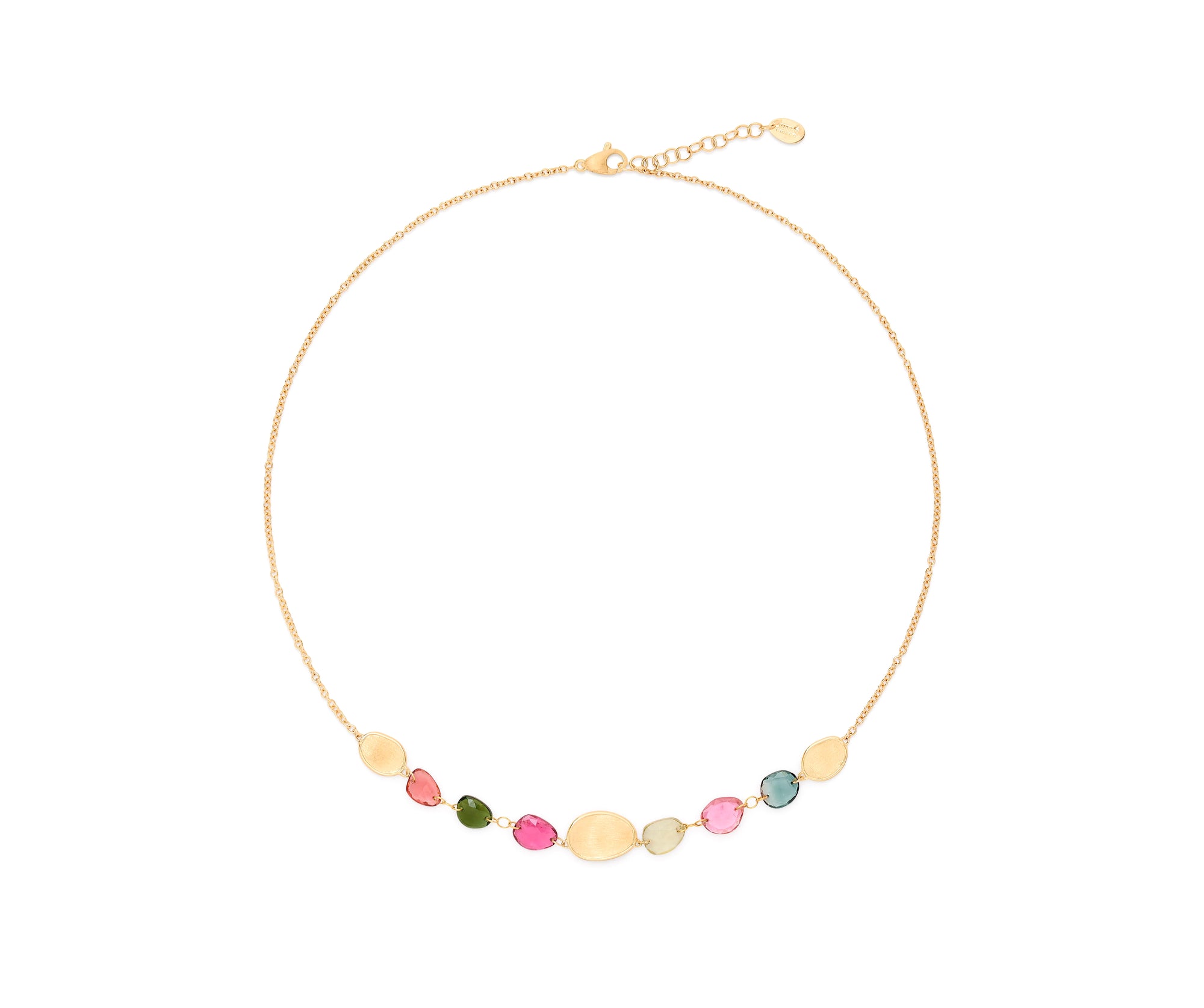 18kt Yellow Gold Tourmaline Diamond Lunaria Collection Necklace Necklaces Marco Bicego