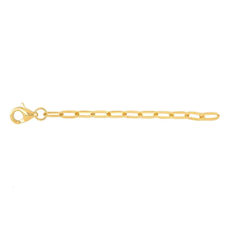 Yellow Gold 2in Paperclip Necklace/Bracelet Extender Necklaces Shy Creation