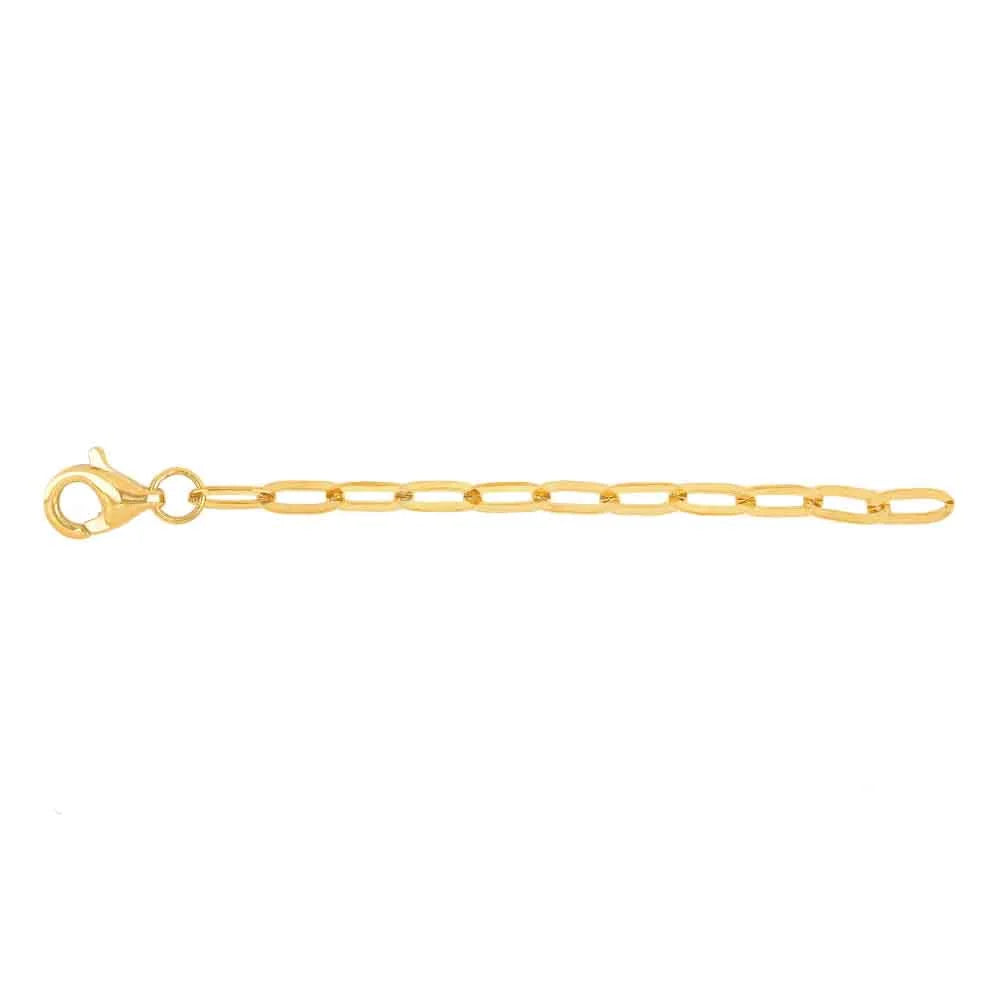 Yellow Gold 2in Paperclip Necklace/Bracelet Extender Necklaces Shy Creation