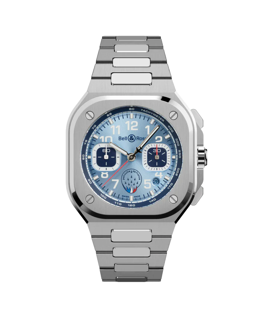 Bell & Ross BR 05 Chrono Patrouille de France Steel Automatic Chronograph Watch - BR05C-PAF-ST/SST Watches Bell & Ross