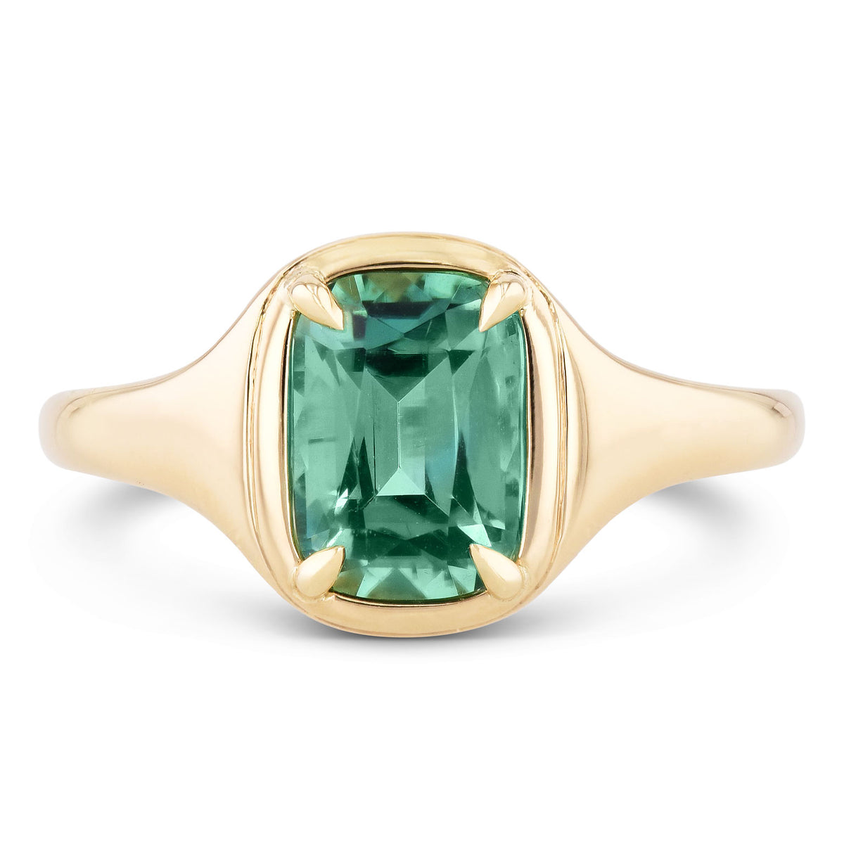 Afgan Tourmaline Yellow Gold Ring Rings H&H Jewels