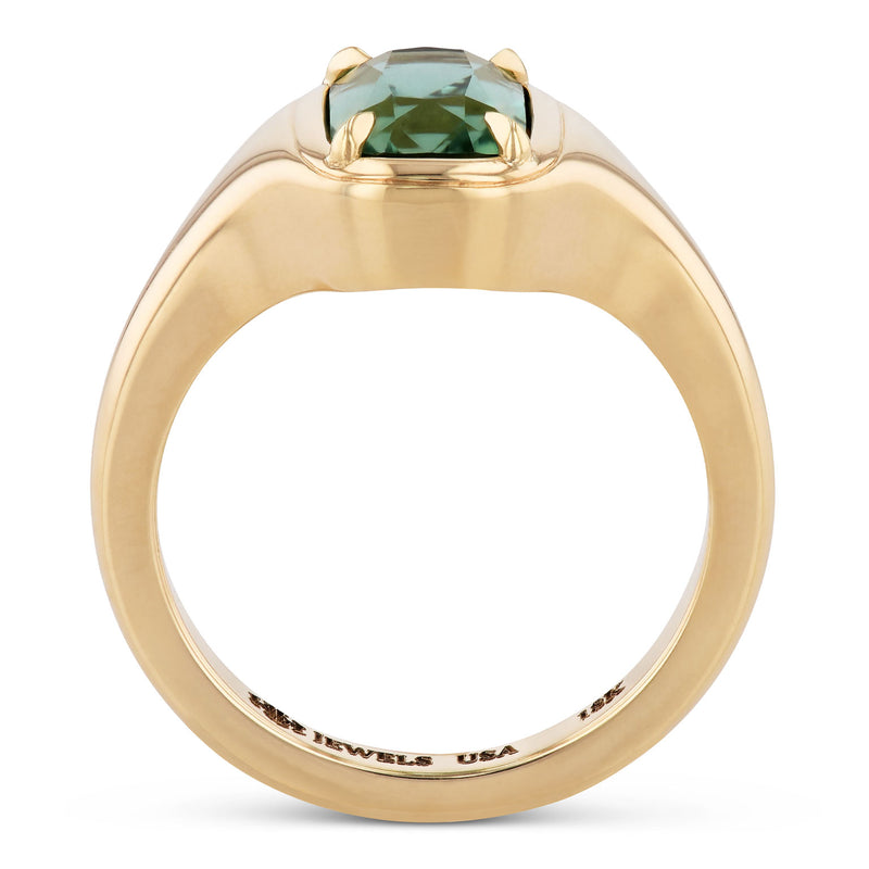 Afgan Tourmaline Yellow Gold Ring Rings H&H Jewels